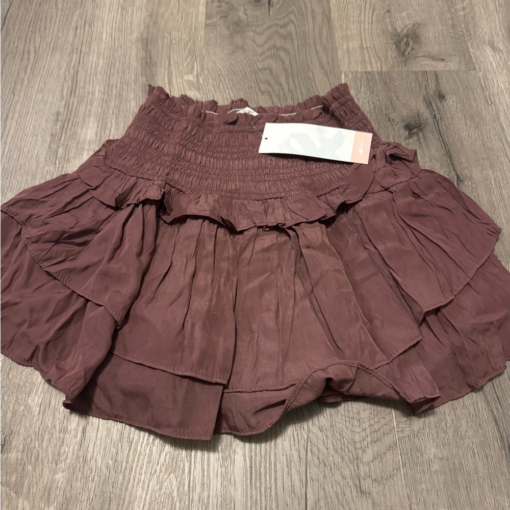 Mustard Seed Mauve Layered Mini Skirt